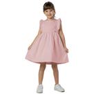 Vestido Infantil Rose Babado Menina Festa Princesa Liso