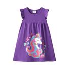 Vestido Infantil Roxo Sem Mangas De Algodão Para Meninas, Casual De Verão Para Escola, 10 Anos