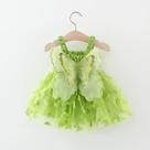 Vestido Infantil Sem Mangas com Impressão 3D de Borboleta - Saia Fofa para Verão