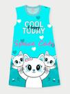 Vestido Infantil Space Cats Azul Abrange