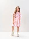 Vestido Infantil Stretch Estampa Flores Rosa Cinti Vestido Infantil Stretch Estampa Flores Rosa Cinti