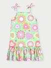 Vestido Infantil Sweet Hearts Verde Abrange
