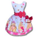 Vestido Infantil Temático Barbie Rosa Luxo Festa Vestido Infantil Temático Barbie Rosa Luxo Festa