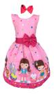 Vestido Infantil Temático Circo Meninas Palhacinhas