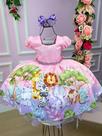 Vestido infantil Tematico da Gigi Safari Rosa luxo