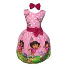 Vestido Infantil Temático Dora Aventureira
