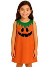 Vestido Infantil Temático Fantasia Abóbora Halloween
