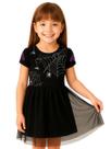 Vestido Infantil Temático Fantasia Halloween Teia de Aranha