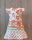 Vestido Infantil Temático Festa Junina Xadrez Estampas Diversas