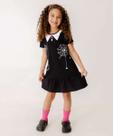 Vestido Infantil Temático Preto com Detalhes Divertido-11022