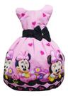 Vestido Infantil Temático Ratinha Baby Luxo Rosa Festa Vestido Infantil Temático Ratinha Baby Luxo Rosa Festa
