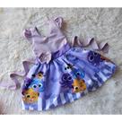 Vestido Infantil Temático Simples Bolofofo Lilas RF02