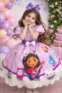Vestido Infantil Tematicos Luxo A Casa Magica da Gabby Vestido Infantil Tematicos Luxo A Casa Magica da Gabby