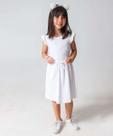 Vestido Infantil Textura Marisa Tam 4 a 10 Off White-78122