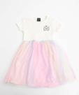 Vestido Infantil Tule Babado Marie Tam 1 a 3 Rosa-80069 Vestido Infantil Tule Babado Marie Tam 1 a 3 Rosa-80069