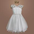 Vestido Infantil Tule Bordado Delicate - Vestido Delicado para Eventos e Batizados