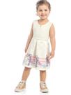 Vestido Infantil Verão Com busto em Laise e Cinto em Pérolas Unicórnio - Kamylus