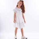 Vestido Infantil Verão Malha Nervura Brilho Magic - Kiki Xodó