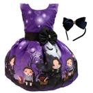 Vestido Infantil Wandinha Família Addams Luxo