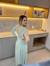 Vestido itavest longo s/ manga de luxo tecido leve cor verde TAM P Vestido itavest longo s/ manga de luxo tecido leve cor verde TAM P