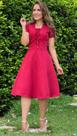 Vestido Itavest manga curta midi tecido moda modesta cor marsala TAM M Vestido Itavest manga curta midi tecido moda modesta cor marsala TAM M