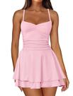 Vestido IWD Summer Sexy com alça espaguete sem encosto para mulheres