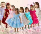 Vestido Jardim das Borboletas Rosa Bebê Encantado - Várias Cores e Tamanhos Vestido Jardim das Borboletas Rosa Bebê Encantado - Várias Cores e Tamanhos