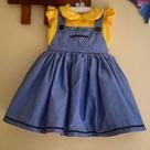Vestido jardineira infantil