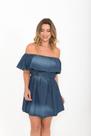 Vestido Jeans Adulto Curto Ciganinha Soltinho sem alça