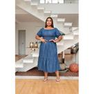 Vestido jeans cigana plus size