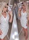 Vestido jeans curto cavado tamanho único