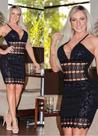Vestido jeans curto cavado tamanho único