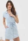 Vestido jeans curto cavado tamanho único P ao GG Vestido jeans curto cavado tamanho único P ao GG