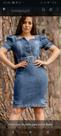 Vestido Jeans Elegante Tamanho GG Vestido Jeans Elegante Tamanho GG