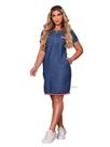 Vestido Jeans Feminino Moda Casual Com Estilo Evangélica.