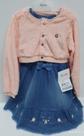 Vestido Jeans Infantil Luxo Menina Bolero Pelo Paraiso 14891