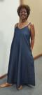 Vestido jeans longo feminino D&A modas Vestido jeans longo feminino D&A modas