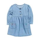 Vestido Jeans Manga Longa OLD NAVY - Bebê Menina