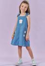 Vestido Jeans Menina Flores Kukiê