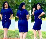 Vestido Jeans Plus Size Vestido Jeans Plus Size