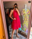 Vestido Juliete Rosa/Branco Tam Único