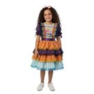 Vestido Junino Bambolê Floral Com Calção Amarelo e Roxo