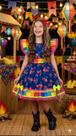 Vestido Junino Banana Club Luxo Forro Kids