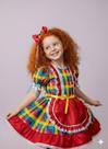 Vestido Junino Bell Valentina Infantil Xadrez Renda Conforto Festa São João Menina