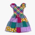 Vestido Junino de Retalho para Crianças Charme e Alegria