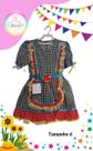 Vestido Junino infantil colorido (Tam. 6)