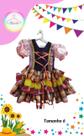 Vestido Junino infantil colorido (Tam. 6)