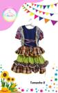 Vestido Junino infantil colorido (Tam. 8)