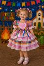 Vestido Junino Infantil Coração Caipira