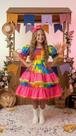 Vestido Junino Luxo Rubia Banana Club Infantil Festa São João Caipira Sofisticado Vestido Junino Luxo Rubia Banana Club Infantil Festa São João Caipira Sofisticado
